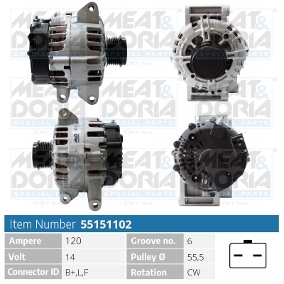 Alternator/Dynamo Meat Doria 55151102