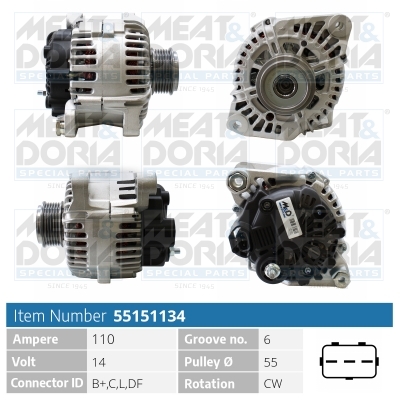 Alternator/Dynamo Meat Doria 55151134