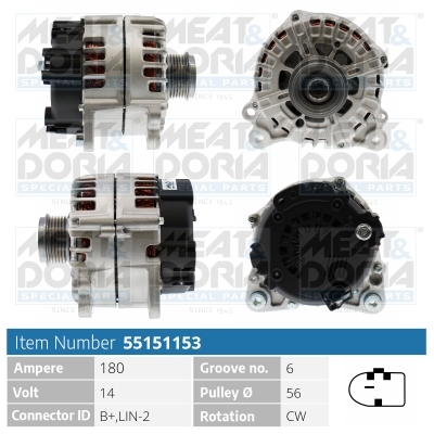 Alternator/Dynamo Meat Doria 55151153