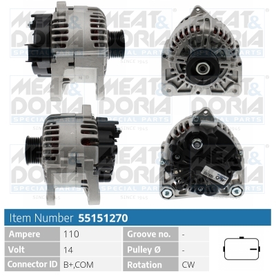 Alternator/Dynamo Meat Doria 55151270