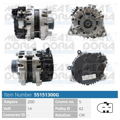 Alternator/Dynamo Meat Doria 55151300G