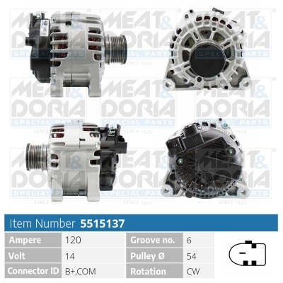 Alternator/Dynamo Meat Doria 5515137