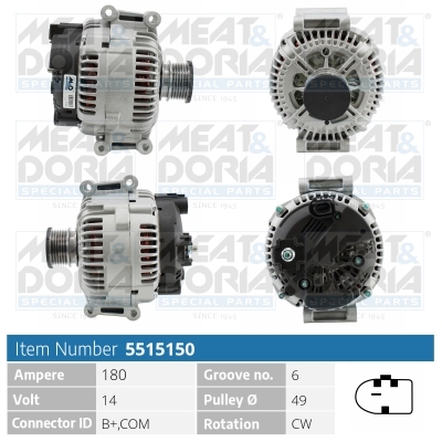 Alternator/Dynamo Meat Doria 5515150