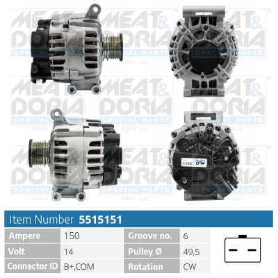 Alternator/Dynamo Meat Doria 5515151