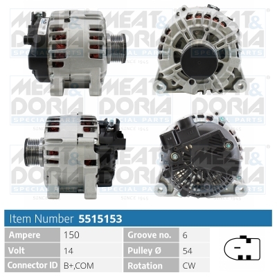 Alternator/Dynamo Meat Doria 5515153