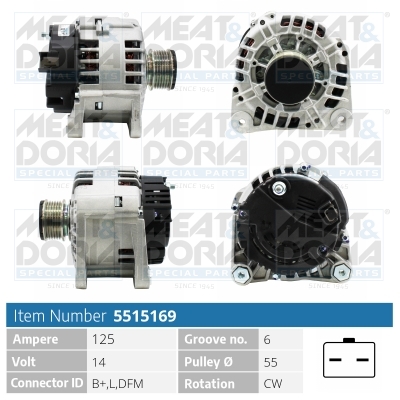 Alternator/Dynamo Meat Doria 5515169