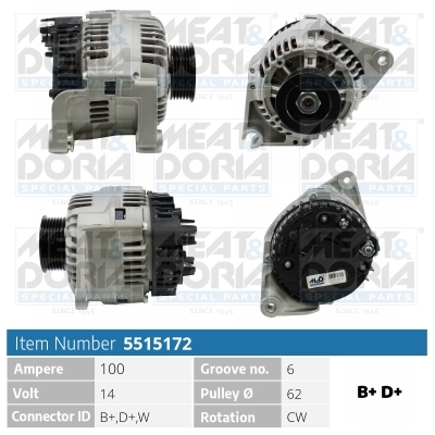 Alternator/Dynamo Meat Doria 5515172