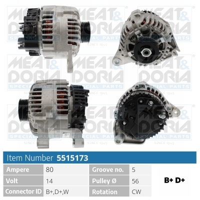 Alternator/Dynamo Meat Doria 5515173