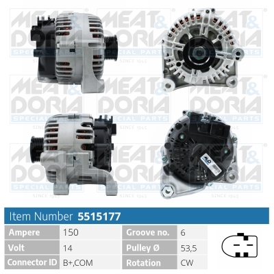 Alternator/Dynamo Meat Doria 5515177