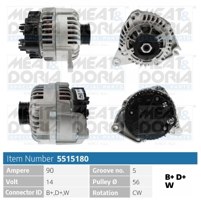 Alternator/Dynamo Meat Doria 5515180