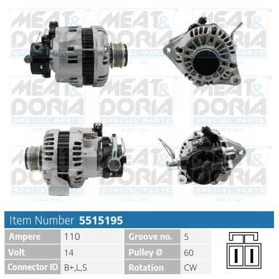 Alternator/Dynamo Meat Doria 5515195