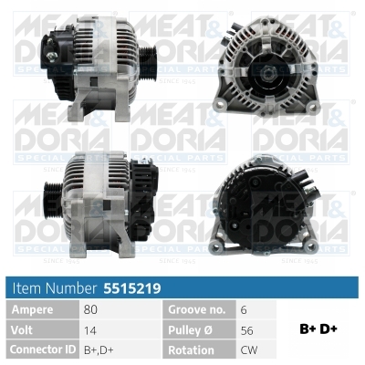 Alternator/Dynamo Meat Doria 5515219