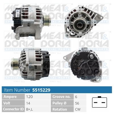 Alternator/Dynamo Meat Doria 5515229