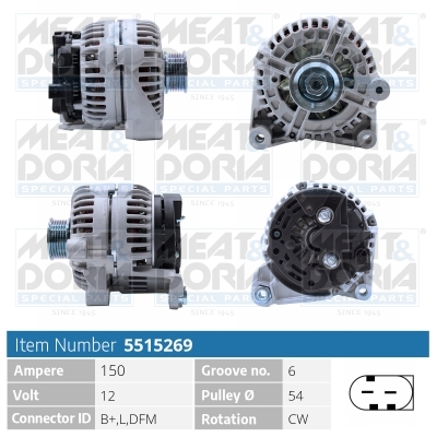 Alternator/Dynamo Meat Doria 5515269