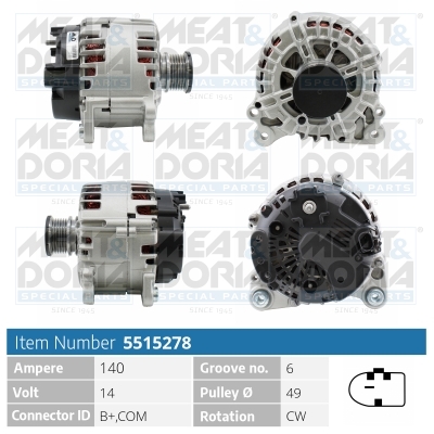 Alternator/Dynamo Meat Doria 5515278