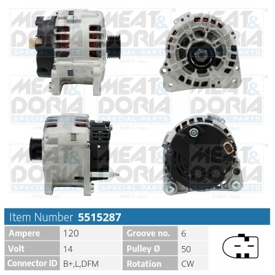 Alternator/Dynamo Meat Doria 5515287