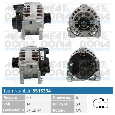 Alternator/Dynamo Meat Doria 5515334