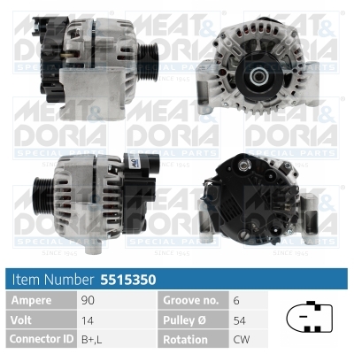 Alternator/Dynamo Meat Doria 5515350