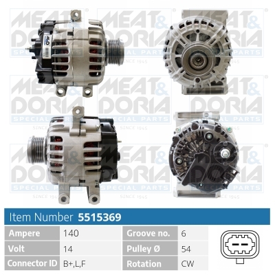 Alternator/Dynamo Meat Doria 5515369