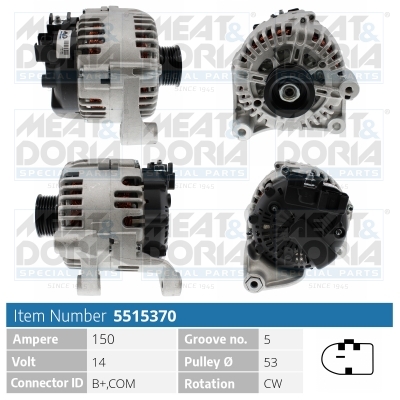 Alternator/Dynamo Meat Doria 5515370