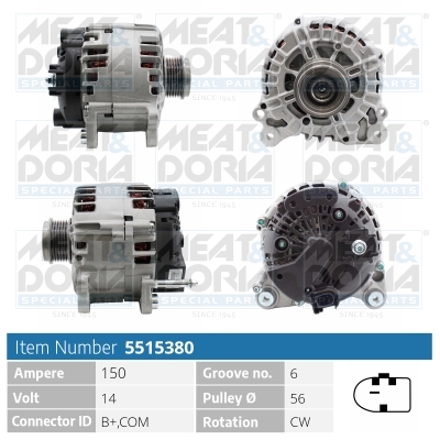 Alternator/Dynamo Meat Doria 5515380