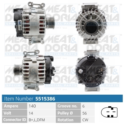 Alternator/Dynamo Meat Doria 5515386