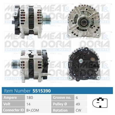 Alternator/Dynamo Meat Doria 5515390