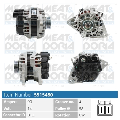 Alternator/Dynamo Meat Doria 5515480