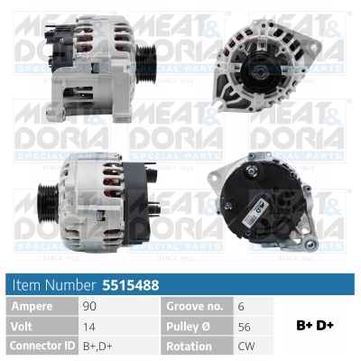 Alternator/Dynamo Meat Doria 5515488