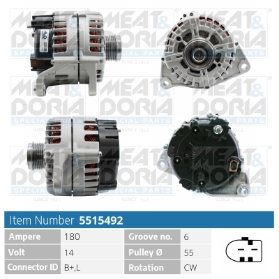 Alternator/Dynamo Meat Doria 5515492