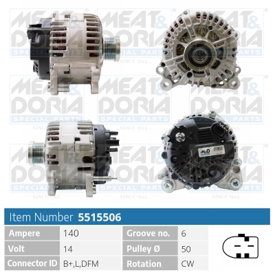 Alternator/Dynamo Meat Doria 5515506