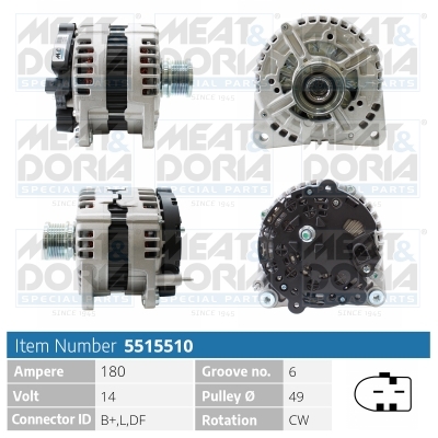 Alternator/Dynamo Meat Doria 5515510