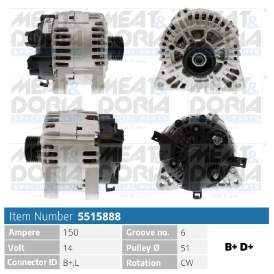 Alternator/Dynamo Meat Doria 5515888