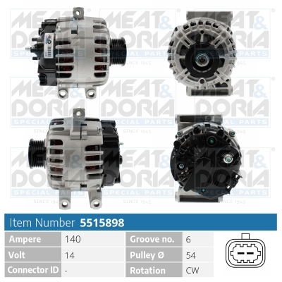 Alternator/Dynamo Meat Doria 5515898