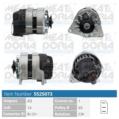 Alternator/Dynamo Meat Doria 5525073