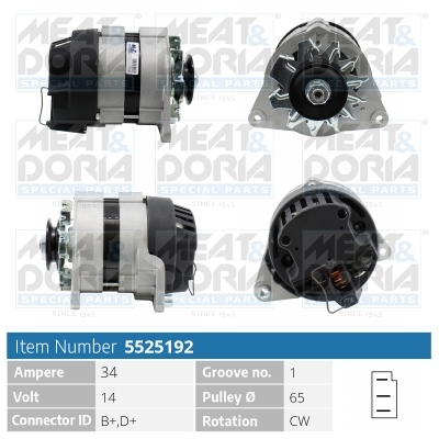 Alternator/Dynamo Meat Doria 5525192