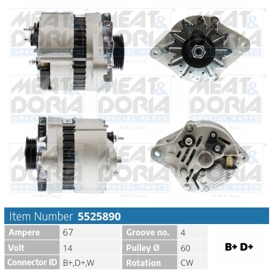 Alternator/Dynamo Meat Doria 5525890