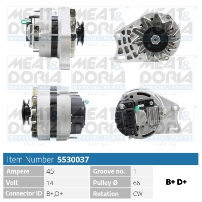 Alternator/Dynamo Meat Doria 5530037