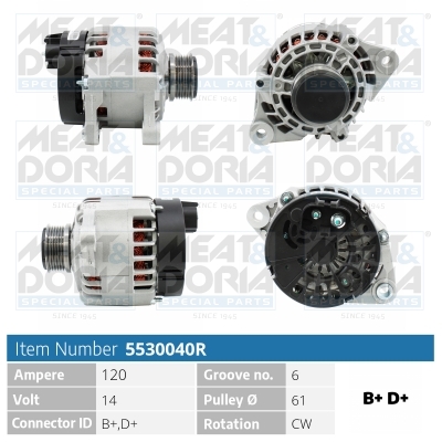 Alternator/Dynamo Meat Doria 5530040R