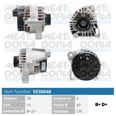 Alternator/Dynamo Meat Doria 5530048