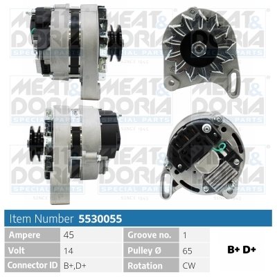 Alternator/Dynamo Meat Doria 5530055