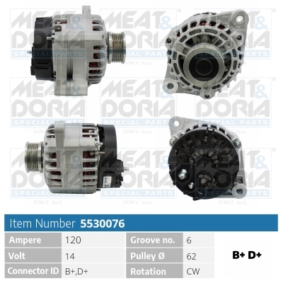 Alternator/Dynamo Meat Doria 5530076