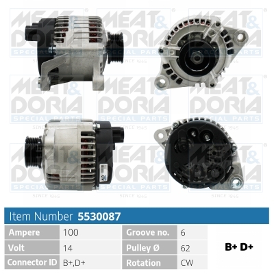 Alternator/Dynamo Meat Doria 5530087