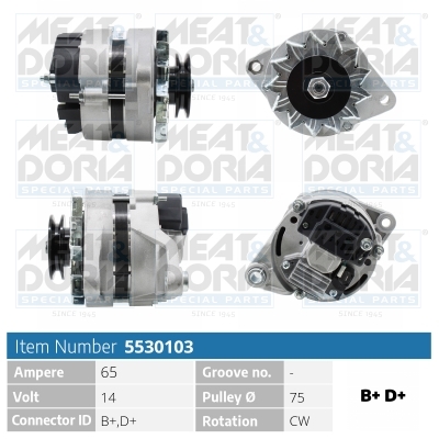 Alternator/Dynamo Meat Doria 5530103