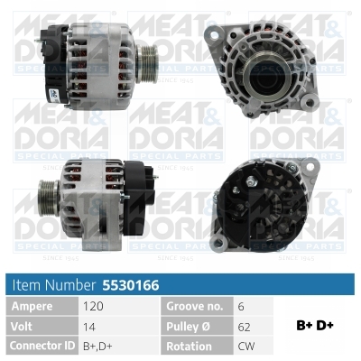 Alternator/Dynamo Meat Doria 5530166