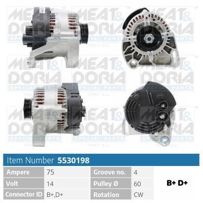 Alternator/Dynamo Meat Doria 5530198