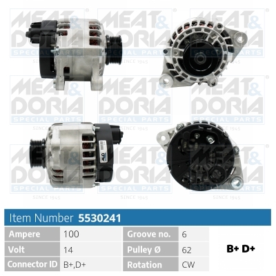 Alternator/Dynamo Meat Doria 5530241