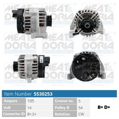 Alternator/Dynamo Meat Doria 5530253