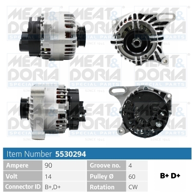 Alternator/Dynamo Meat Doria 5530294