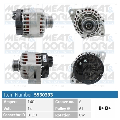 Alternator/Dynamo Meat Doria 5530393